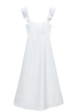Oysho Long Strappy- Vestito Lungo - White -Fashion Brand 01471428b72f4770843c12ef39116e97