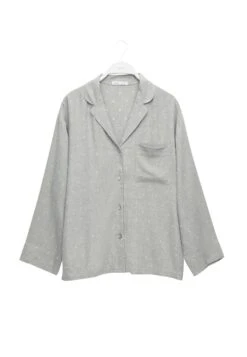 Oysho Long Sleeved Jacquard Maglia Del PigiamaLight Grey Donna Intimo Notte E Loungewear OY181Q12Q-C11 -Fashion Brand 01ef8b1132ea4162853acc8178405277