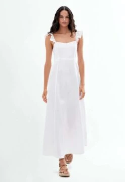 Oysho Long Strappy- Vestito Lungo - White