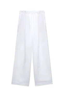 Oysho Wide-Leg - Pantaloni - White -Fashion Brand 04dc589b07ae4c93a7f9f326e995aa80