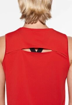 Oysho Cropped Microperforated Technical Sleeveless- Top - Red -Fashion Brand 055fae8f1a0a47d2820983bd74d9b82c