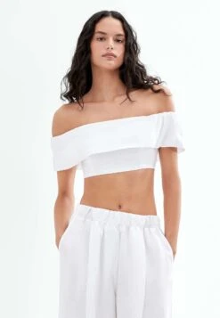 Oysho Off-Shoulder CamicettaWhite Donna Camicie E Bluse OY121E06R-A11