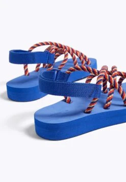 Oysho Cord - Sandali - Blue -Fashion Brand 0a43261790d54918a2fdba2e0ddca60f