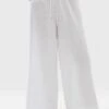 Oysho Wide StraightPantaloniWhite Donna Pantaloni OY121A0A2-A11