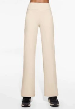 Oysho High-Rise Comfortlux Straight-Leg - Pantaloni - Beige