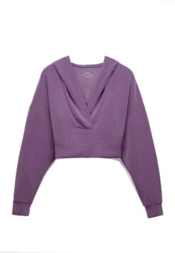 Oysho Modal Open- Felpa Con Cappuccio - Lilac -Fashion Brand 14274e3b52034417801488de5dbb87e7