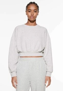 Oysho Cropped - Felpa - Grey