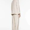 Oysho Striped Long-Sleeved Maglia Del PigiamaBeige Donna Intimo Notte E Loungewear OY181Q12R-B11 -Fashion Brand 187caa8b2f89445ca750d654895e8421