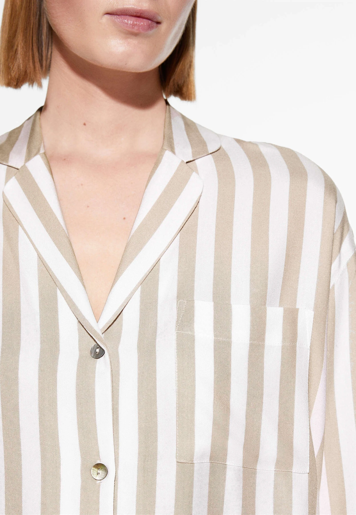 Oysho Striped Long-Sleeved Maglia Del PigiamaBeige Donna Intimo Notte E Loungewear OY181Q12R-B11 4 Oysho Striped Long-Sleeved Maglia Del PigiamaBeige Donna Intimo Notte E Loungewear OY181Q12R-B11 - immagine 2