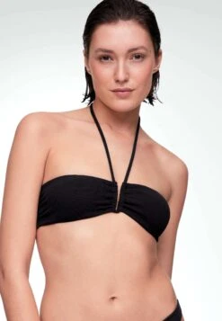 Oysho U-Cut Bandeau - Bikini Pezzo Sopra - Black