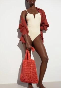 Oysho Macramé - Shopping Bag - Orange