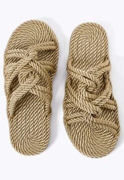 Oysho Rope - Ciabattine - Gold Coloured -Fashion Brand 1e94490f6ba54526b5cadbd6ed627ad2