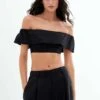 Oysho Off-Shoulder CamicettaBlack Donna Camicie E Bluse OY121E06R-Q11