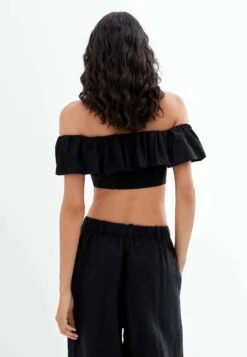 Oysho Off-Shoulder CamicettaBlack Donna Camicie E Bluse OY121E06R-Q11 -Fashion Brand 20d7a4d59b56429b8a820e6e0e03ae17