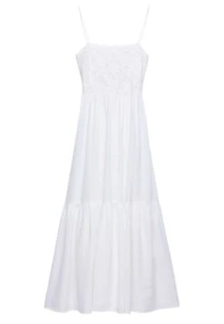 Oysho Embroidered LongVestito LungoWhite Donna Vestiti OY121C0BX-A11 -Fashion Brand 2bad4227cdc649f4a3d6e1c7e2fa2292