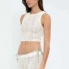 Oysho Cropped CrochetTopOff White Donna T-shirt E Top OY121I07E-A11 -Fashion Brand 3274400093784737b7b500c056ce98e3