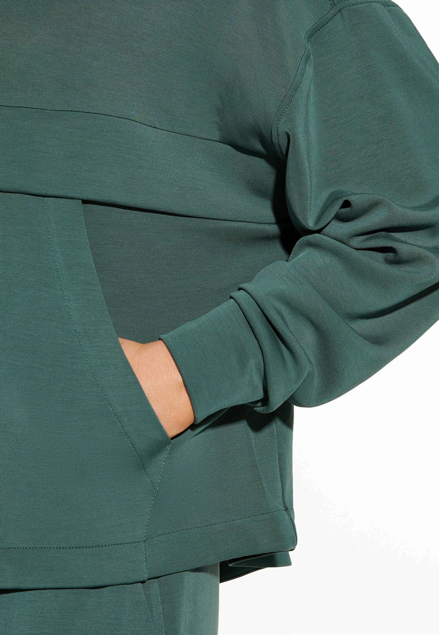 Oysho Soft Touch With ZipFelpa Con CappuccioDark Green Donna Felpe OY121J03V-M11 8 Oysho Soft Touch With ZipFelpa Con CappuccioDark Green Donna Felpe OY121J03V-M11 - immagine 6