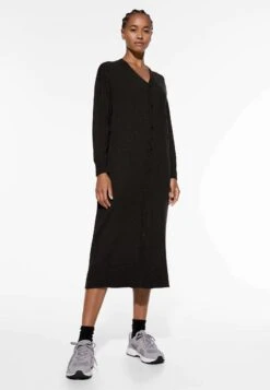 Oysho Buttoned Abito In MagliaBlack Donna Vestiti OY121C0CQ-Q11