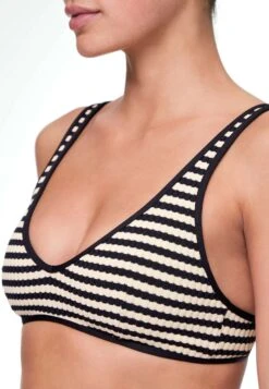 Oysho Textured Stripe Halter Bikini Pezzo SopraBlack Donna Moda Mare OY181J0CF-Q11 -Fashion Brand 3975ab7361b74dbda942595c9ff7001e