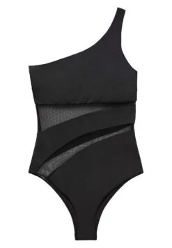 Oysho Sheer Panel AsymmetricCostume Da BagnoBlack Donna Moda Mare OY181G07P-Q11 -Fashion Brand 39e0ae9481ed4961b01b1c376bd6f77a