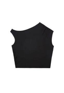 Oysho Asymmetrical RuchedTopBlack Donna T-shirt E Top OY121D07A-Q11 -Fashion Brand 39e0cbc5d2e3478c8e5a9a4843a97d92