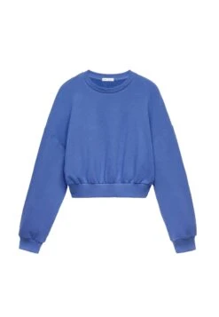 Oysho Cropped - Felpa - Blue -Fashion Brand 3a42476d1d734167ba2f11b1fe5254d8