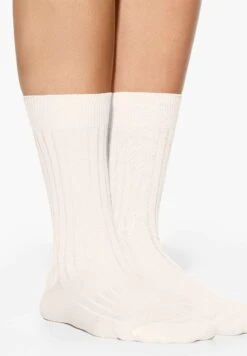 Oysho Silk Classic - Calze - White