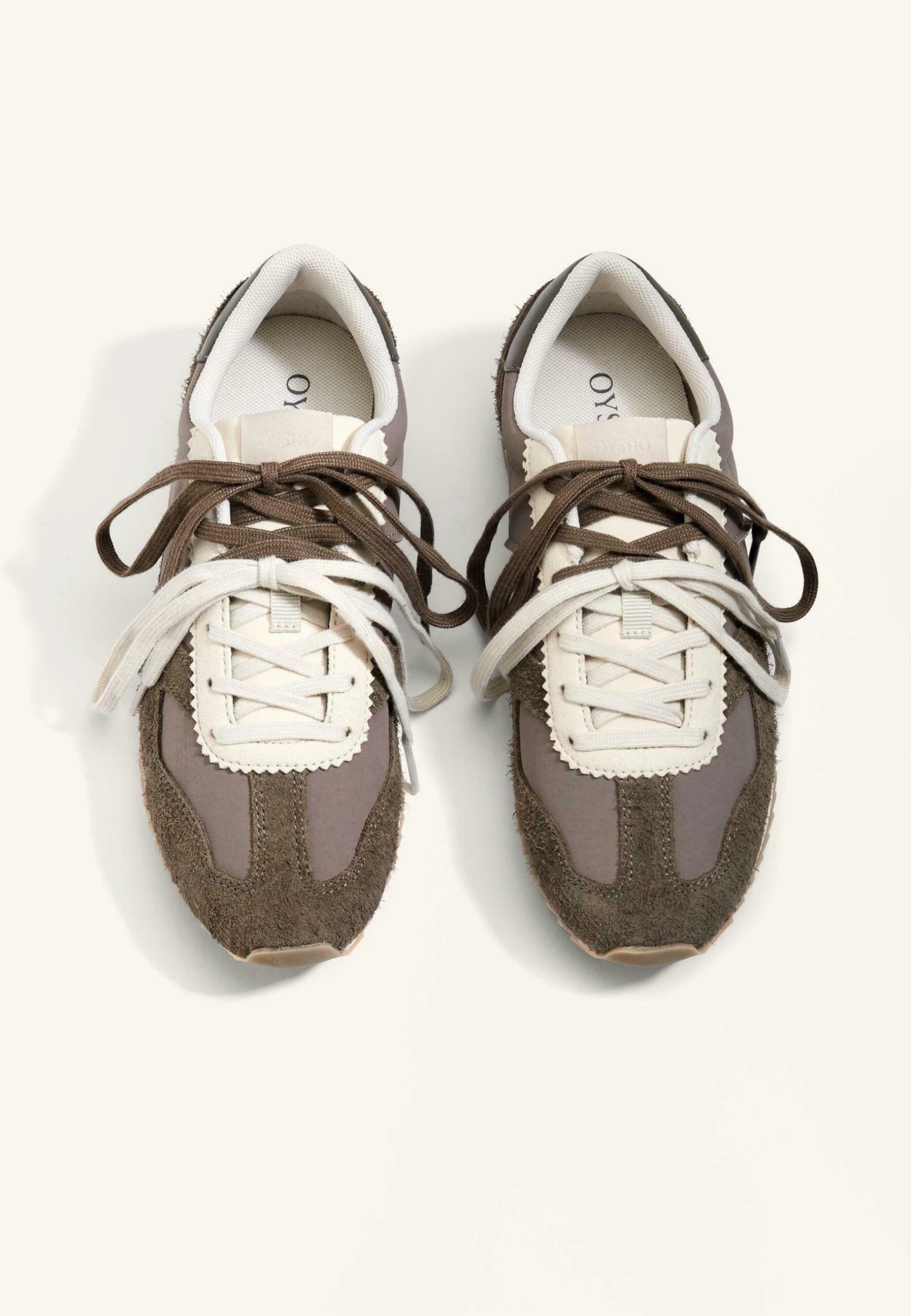 Oysho RUNNING-STYLE WITH COMBINED SPLIT - Sneakers Basse - Brown 6 Oysho RUNNING-STYLE WITH COMBINED SPLIT - Sneakers Basse - Brown - immagine 4