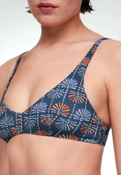 Oysho Palm Tree - Bikini Pezzo Sopra - Blue -Fashion Brand 5916591a28ae4d018ef5c67f45bf1cb1