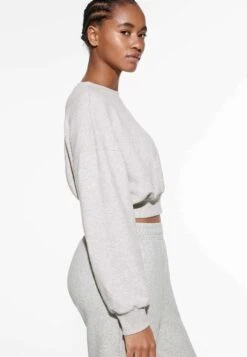 Oysho Cropped - Felpa - Grey -Fashion Brand 594cbd94cd3b4947a8c888ad45105115