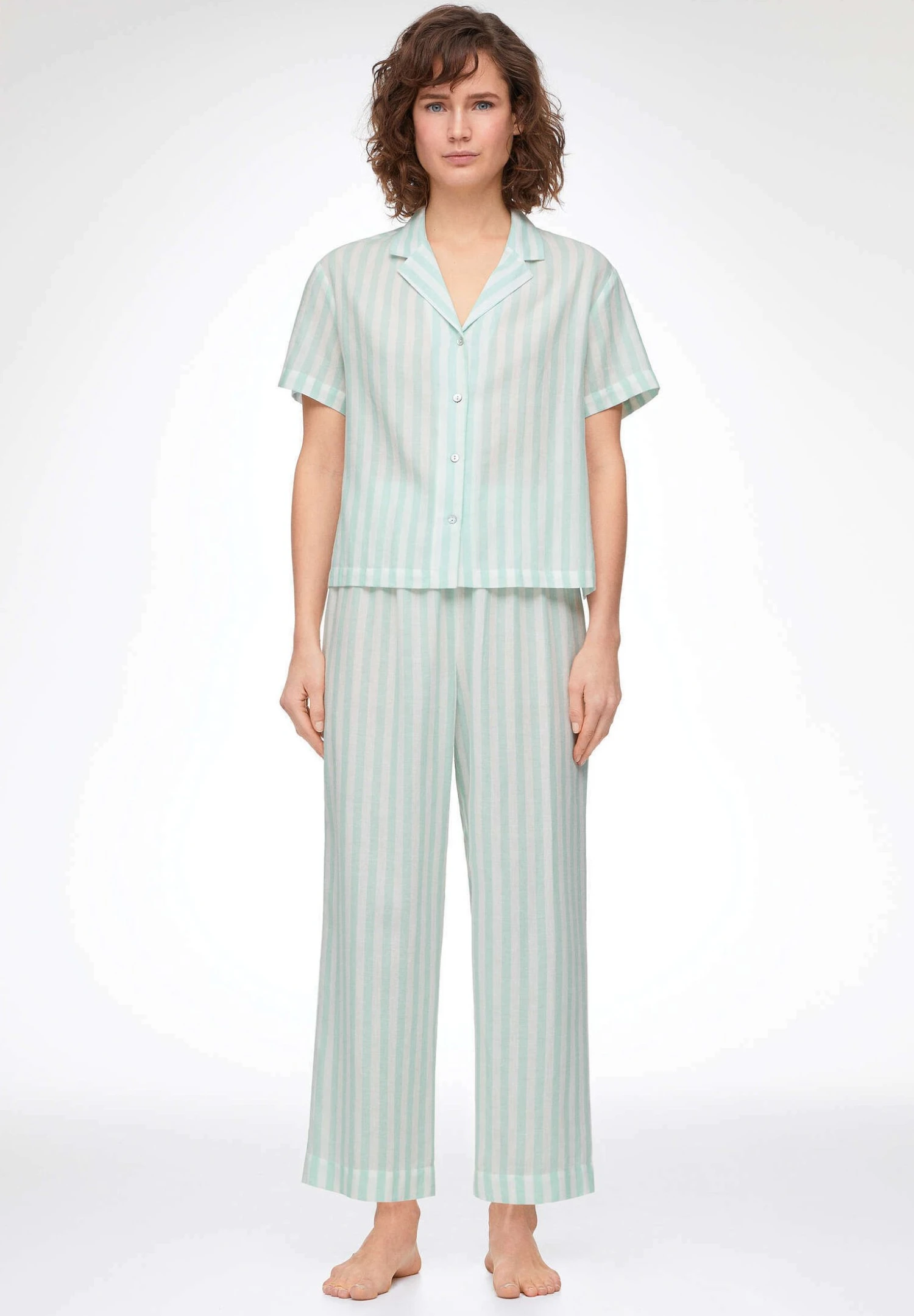 Oysho StripedPantaloni Del PigiamaGreen Donna Intimo Notte E Loungewear OY181O13X-M11 4 Oysho StripedPantaloni Del PigiamaGreen Donna Intimo Notte E Loungewear OY181O13X-M11 - immagine 2