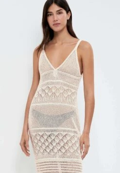 Oysho Textured Crochet LongVestito LungoLight Brown Donna Vestiti OY121C0C2-O11 -Fashion Brand 5f08d88ea2fd493d8af7f85e30ff5e18