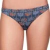 Oysho Palm Tree Medium-Coverage - Bikini Pezzo Sotto - Blue