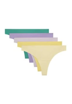 Oysho Pack Of 5 Laser-Cut- Perizoma - Yellow -Fashion Brand 60aede42ea3e41ea8755cc1cc62484ce