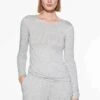 Oysho Extra-Soft Long-SleevedMaglia Del PigiamaLight Grey Donna Intimo Notte E Loungewear OY181Q12S-C11 -Fashion Brand 65dfab2bac54462fa5b9e2f97dd7ef0f