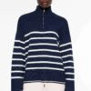 Oysho Striped With High NeckMaglioneMottled Royal Blue Donna Maglieria OY121I07S-K11