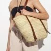 Oysho Handle Basket - Shopping Bag - Beige