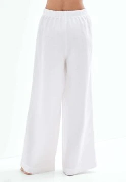 Oysho Wide-Leg - Pantaloni - White