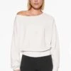 Oysho Off-Shoulder - Felpa - White -Fashion Brand 6bbe76681eb343e0b4bc5efb781bbb59