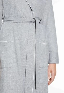 Oysho Long-Sleeved Midi AccappatoioLight Grey Donna Intimo Notte E Loungewear OY181P0OB-C11 -Fashion Brand 7281a54acc824ee596736a197301fe92