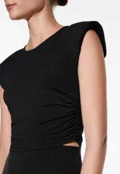 Oysho Cropped With ShouldersT-Shirt BasicBlack Donna T-shirt E Top OY121D07E-Q11 -Fashion Brand 73a2f4636e964823986e2532f70678e1