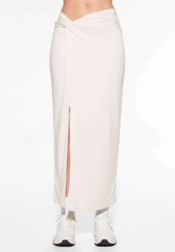 Oysho Modal Knot Midi - Gonna Lunga - White