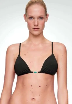 Oysho Beaded TriangleBikini Pezzo SopraBlack Donna Moda Mare OY181J0BZ-Q11