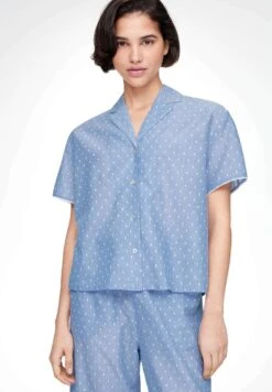 Oysho Short-Sleeved PlumetiMaglia Del PigiamaBlue Donna Intimo Notte E Loungewear OY181Q12E-K11