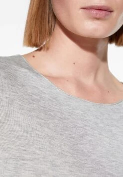 Oysho Extra-Soft Long-SleevedMaglia Del PigiamaLight Grey Donna Intimo Notte E Loungewear OY181Q12S-C11 -Fashion Brand 78208786a71b443c8cf82c57348365ef