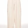 Oysho Wide-LegPantaloni CargoWhite Donna Pantaloni OY121A0AS-A11