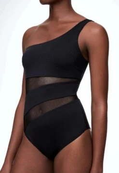 Oysho Sheer Panel AsymmetricCostume Da BagnoBlack Donna Moda Mare OY181G07P-Q11 -Fashion Brand 82fc95b0525d48769fdef21bd958f70a