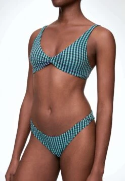 Oysho Gingham Halterneck - Bikini Pezzo Sopra - Blue -Fashion Brand 862cca93b3d14ba6ba6ccdc04384ae0a