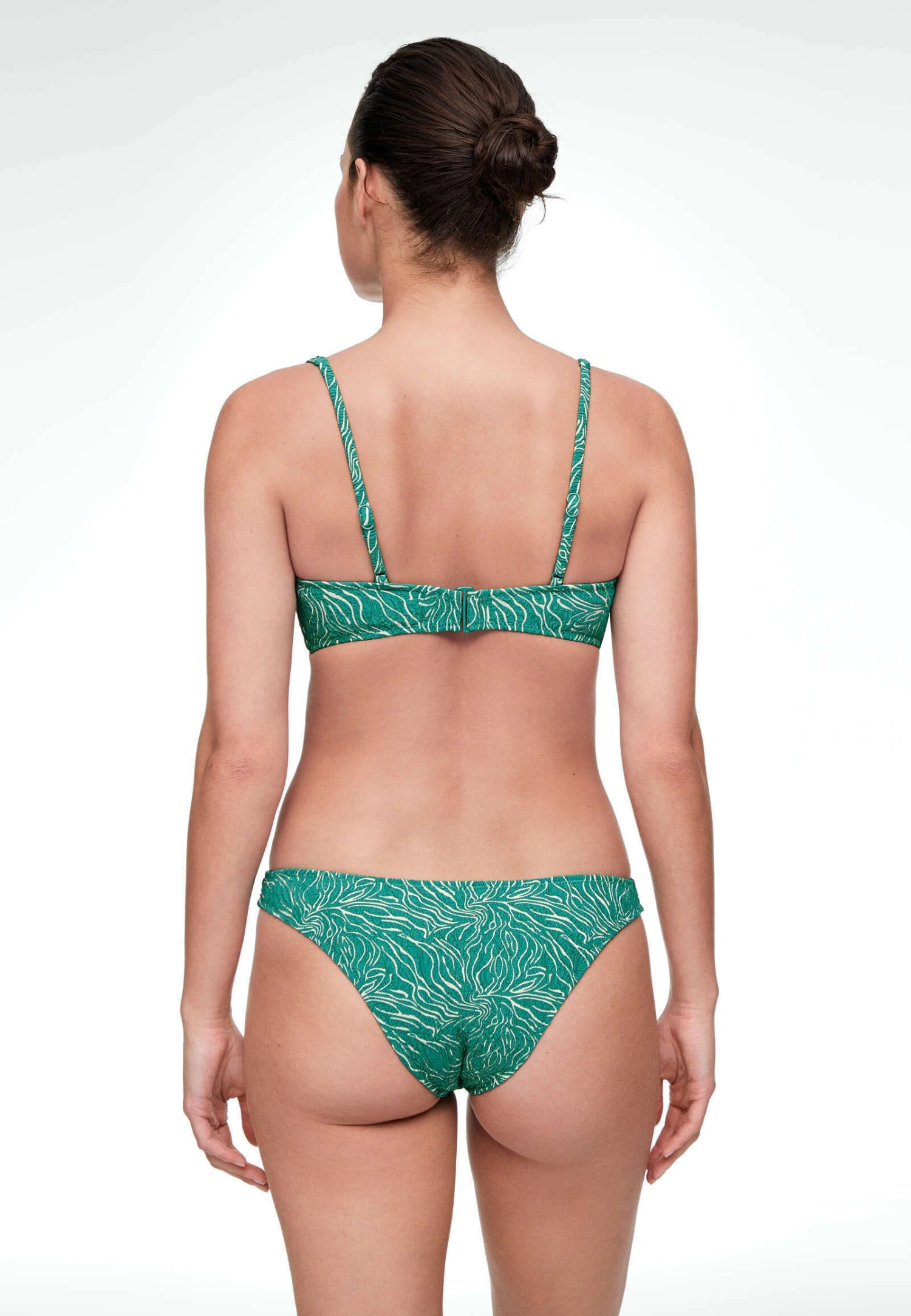Oysho Medium-Coverage Jacquard- Bikini Pezzo Sotto - Mottled Turquoise 5 Oysho Medium-Coverage Jacquard- Bikini Pezzo Sotto - Mottled Turquoise - immagine 3