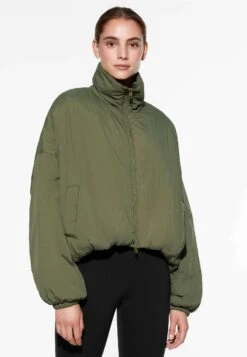 Oysho Water-Repellent CropGiubbotto BomberKhaki Donna Giacche E Blazer OY121U02A-N11